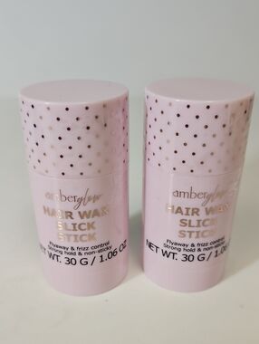 amber glow Hair Wax Slick Sticks Flyaway & Frizz Control Non-Sticky 2-PIECES
